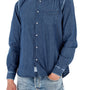 SHIRT WOL JEANS INDACO