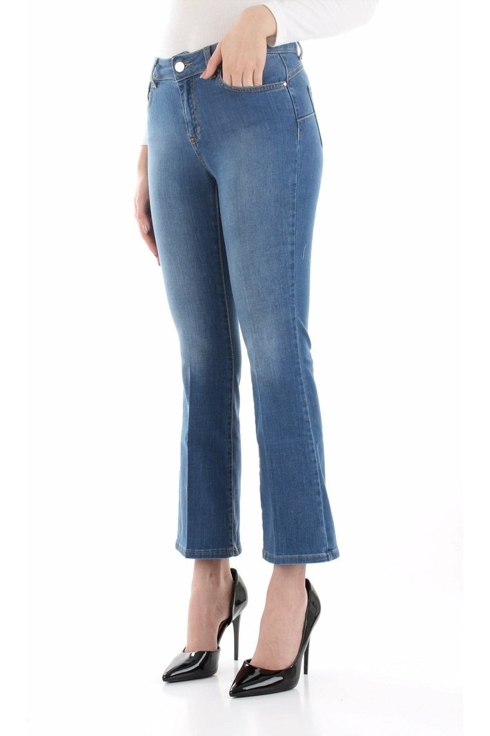 FRACOMINA FP000V8030D40102 jeans cropped effetto push-up con vita regolare