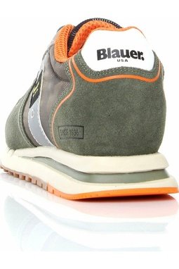 BLAUER S2QUARTZ01/CAR sneakers basse con passante con logo laterale e trama militare