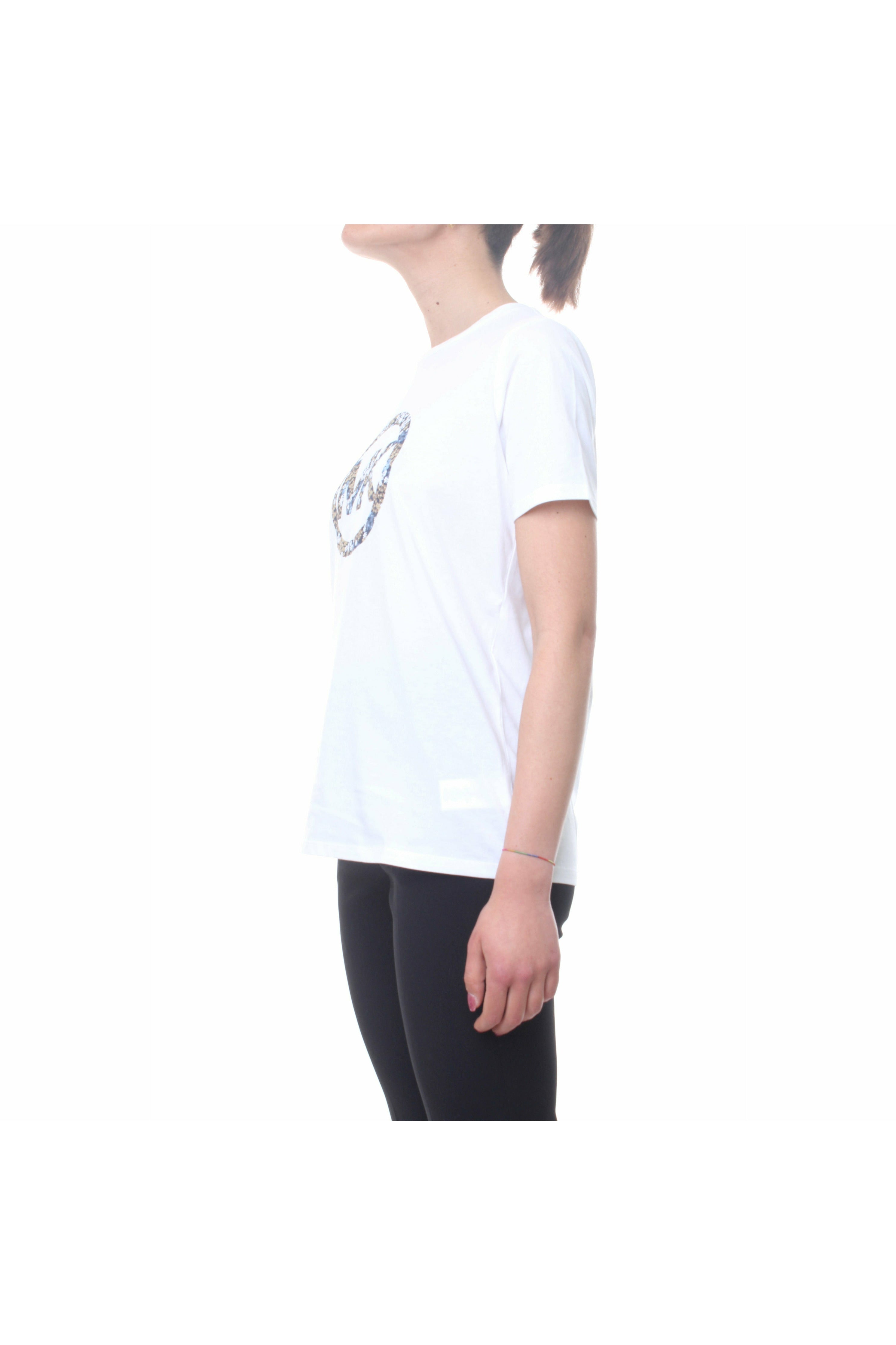 MICHAELKORS MB950PY97J t-shirt manica corta con logo floreale stampato