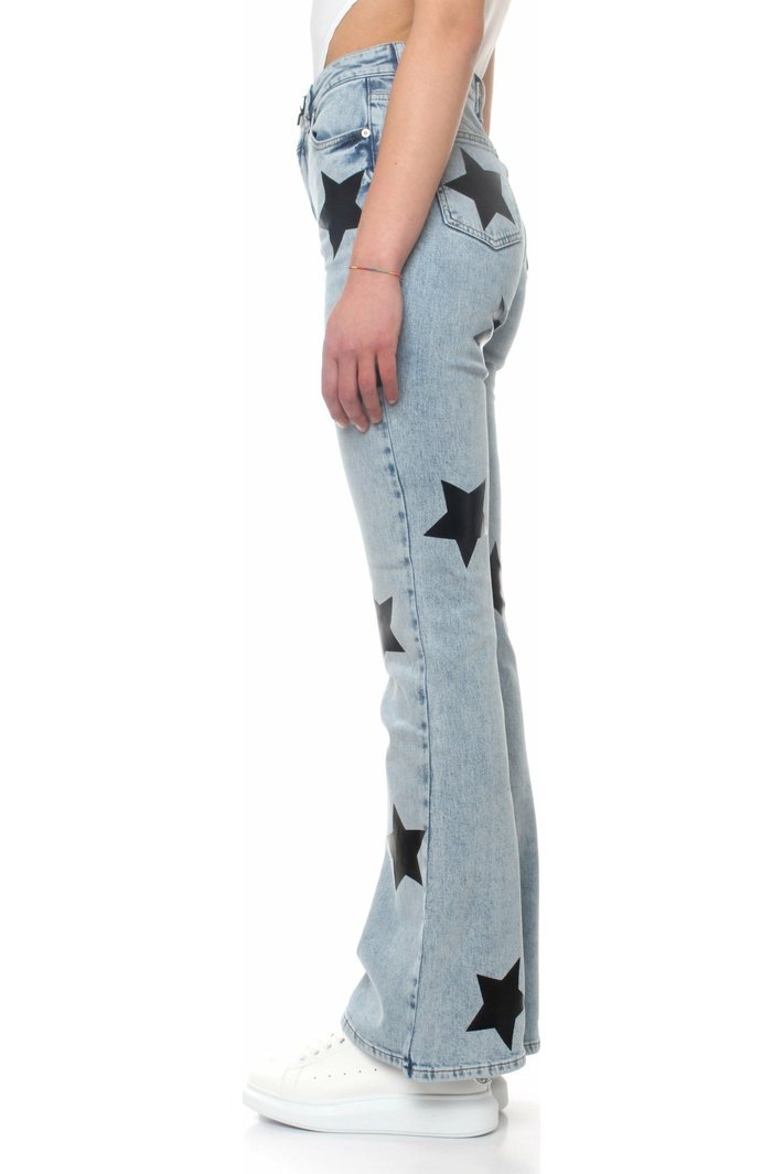 CHIARAFERRAGNI 72CBB5Z1-CDW24 jeans a zampa con particolare stampa e logo del brand