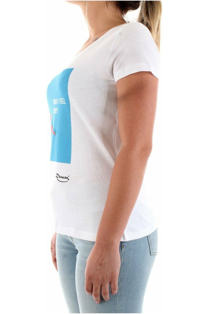 Dreamers 01MO t-shirt in cotone biologico con stampa e dettaglio logo