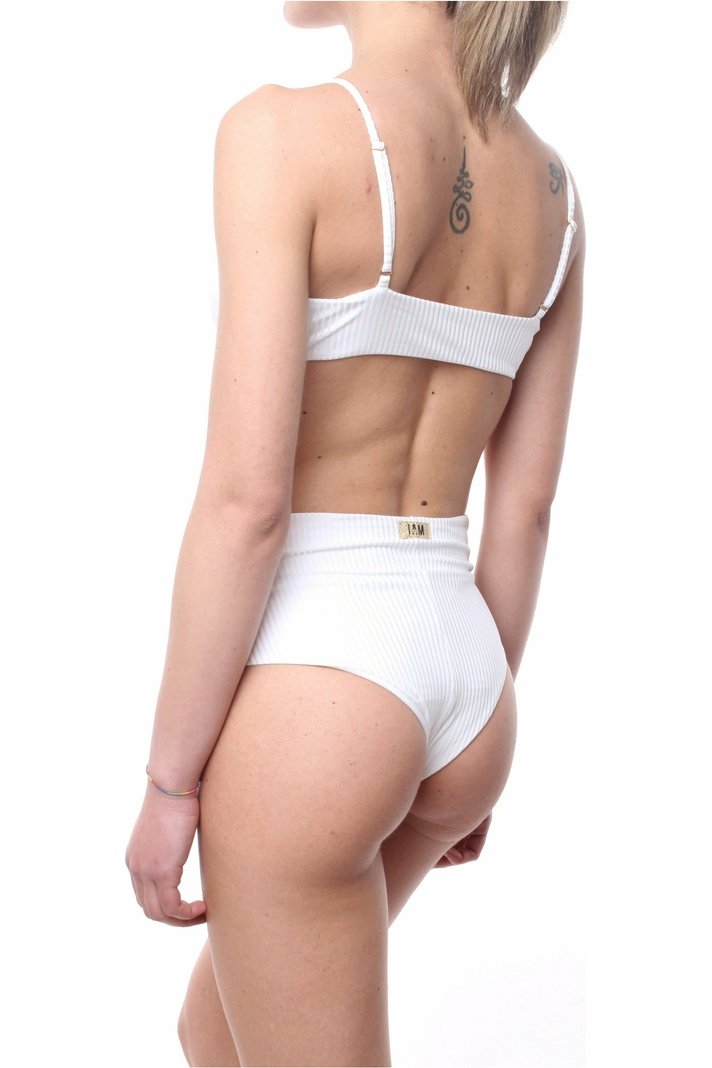 I-AM Bikini 2008 bikini due pezzi a costine con tag con logo sul retro