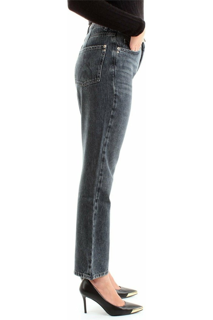 Patrizia Pepe 8J0994/A1WZG jeans cropped a trombetta con micro borchie sul retro