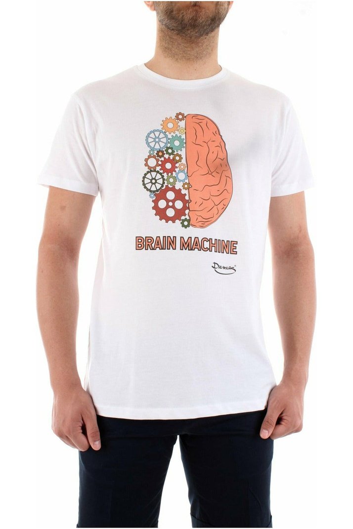 Dreamers BRAIN t-shirt in cotone biologico con stampa e dettaglio logo